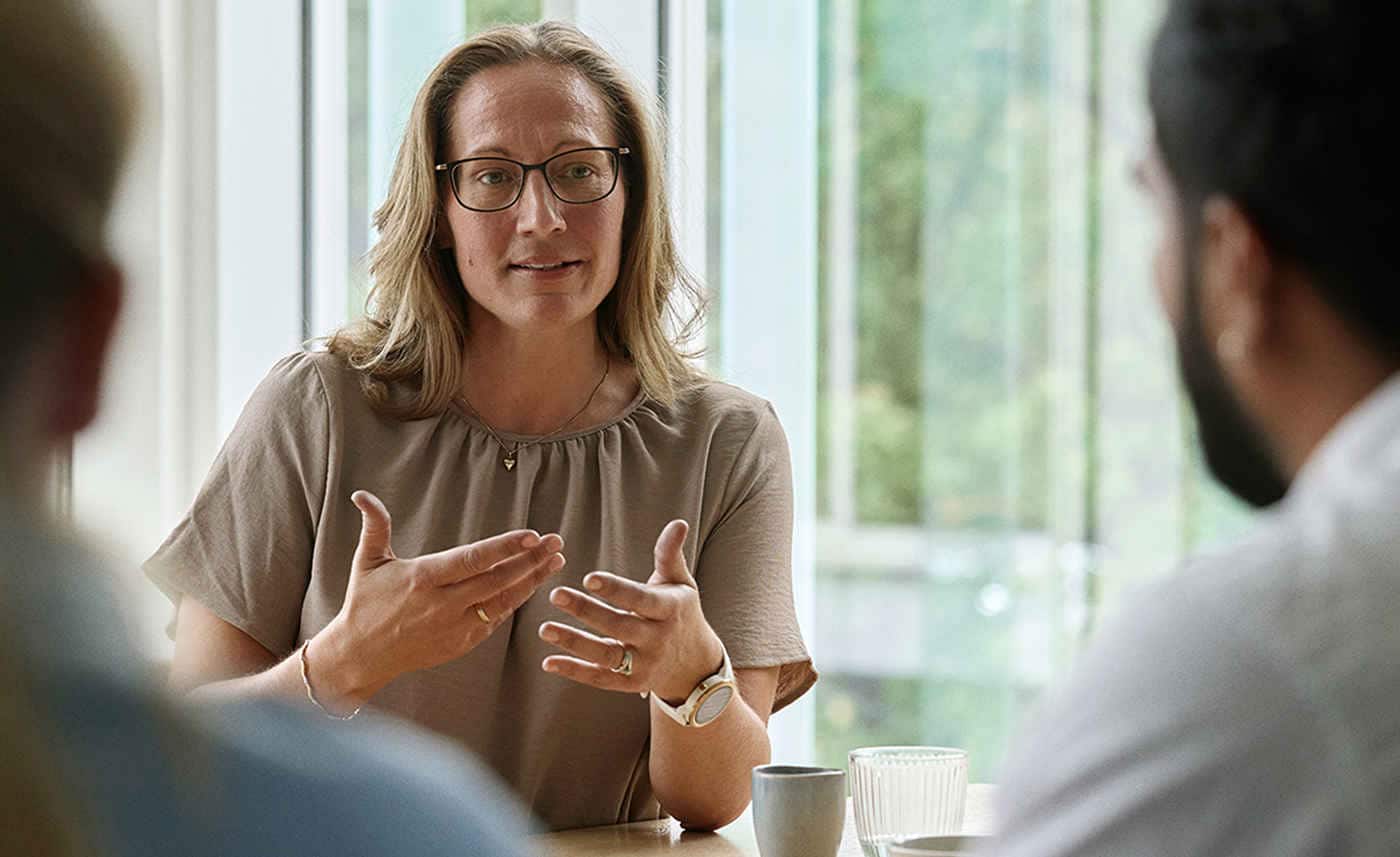 Carina i et jobbmøte